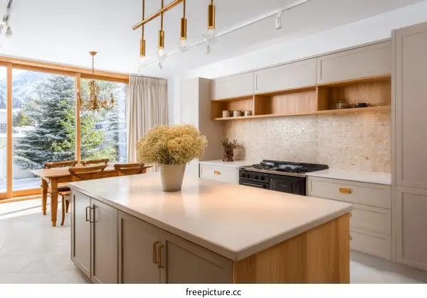 Modern Elegant Kitchen with Panoramic View