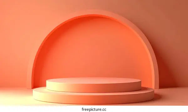 Abstract Minimalist Orange Product Display