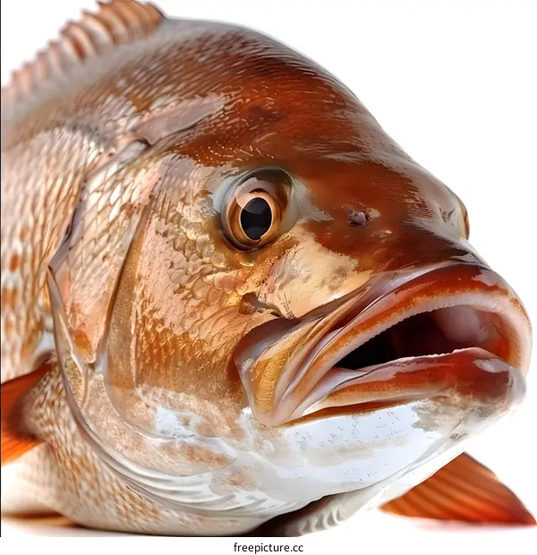 Red Snapper Fish Head Closeup
