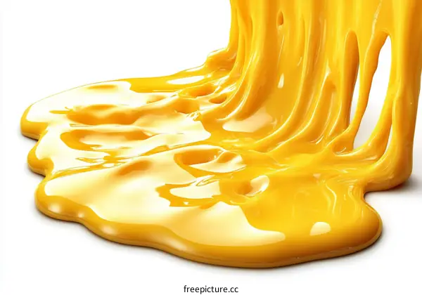 Abstract Flowing Melted Cheese Illustration
