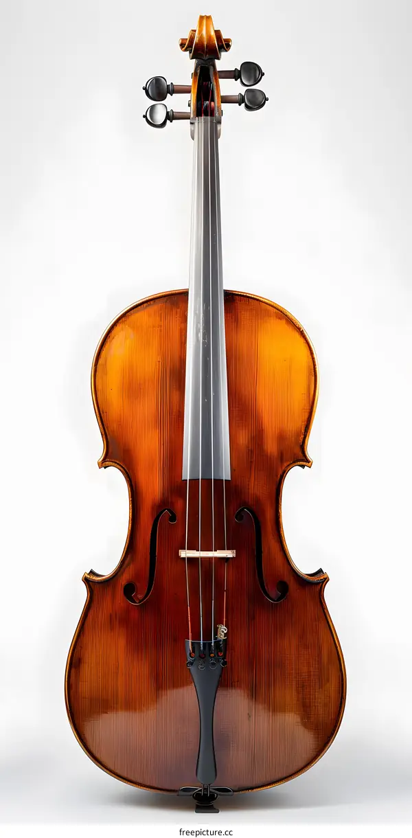 Viola on a White Background