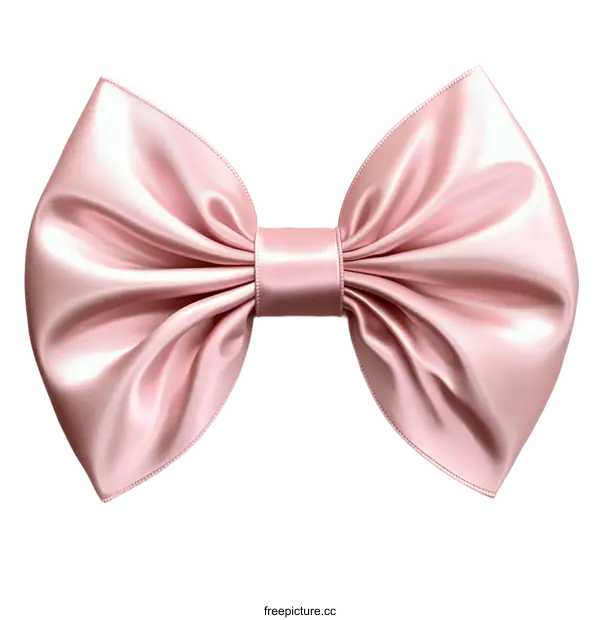 [Transparent Background PNG]Elegant Pink Satin Bow Illustration