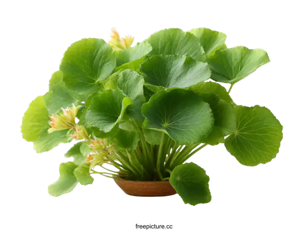 [Transparent Background PNG]Fresh Green Plant with Round Leaves