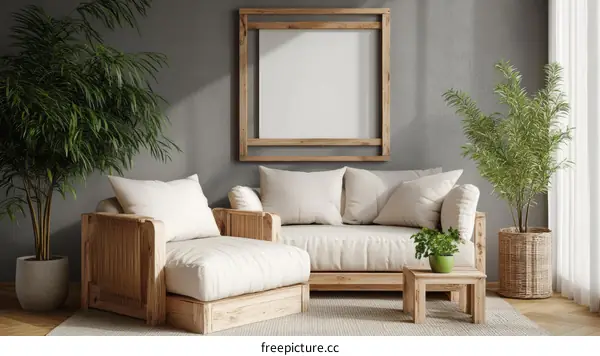 Modern Wooden Living Room Interior Design