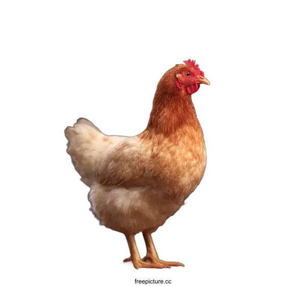 [Transparent Background PNG]Close Up Chicken Portrait on Dark Background