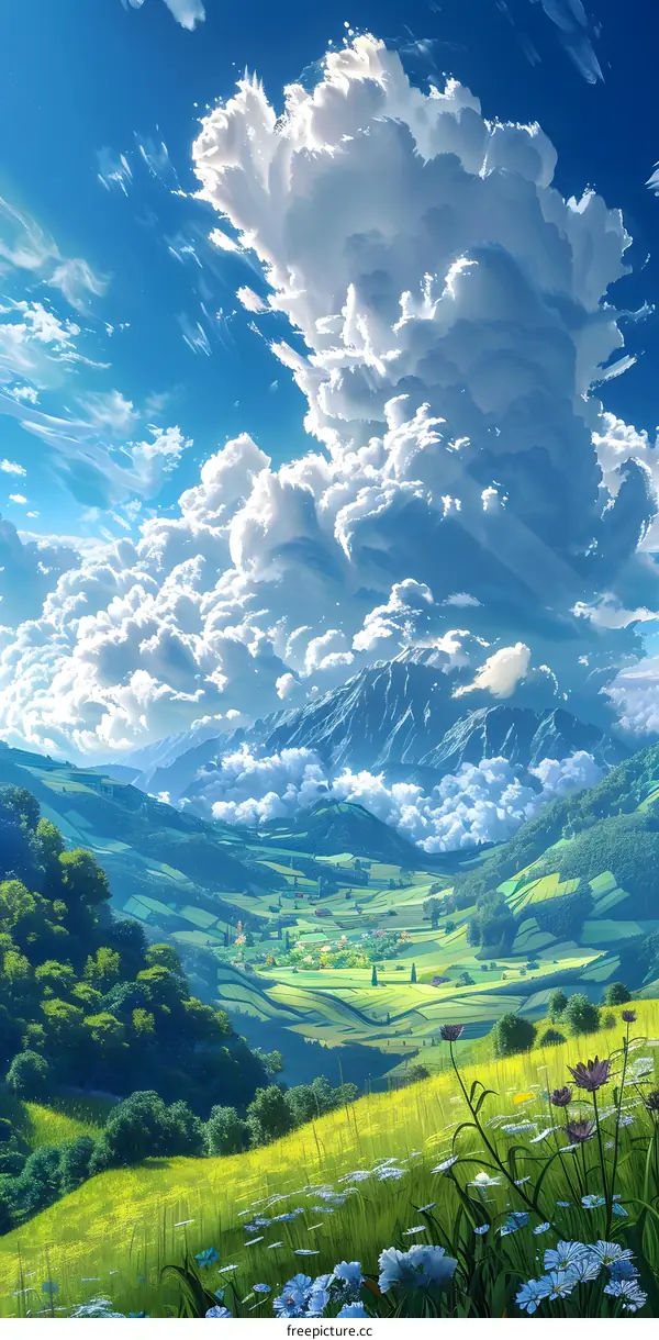 Fantasy Mountain Landscape