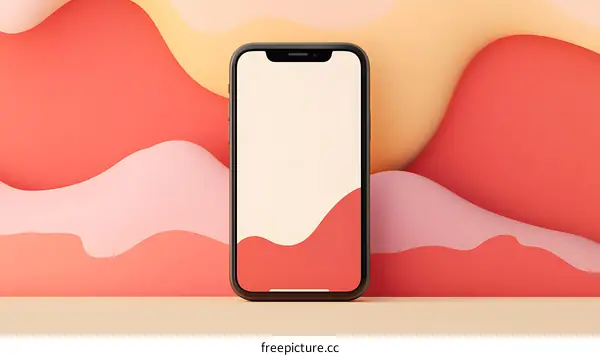 Modern Smartphone Mockup with Abstract Background