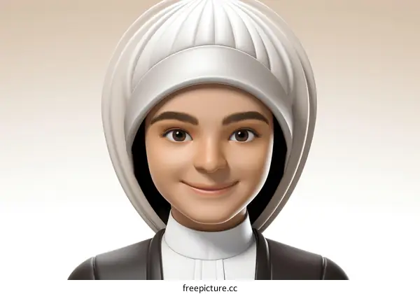 Portrait of a Young Woman Wearing a Hijab