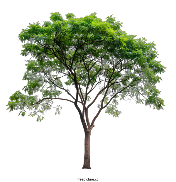 [Transparent Background PNG]Green Tree Isolated on White Background
