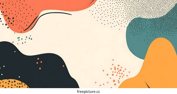 Abstract Background with Colorful Shapes and Dots
