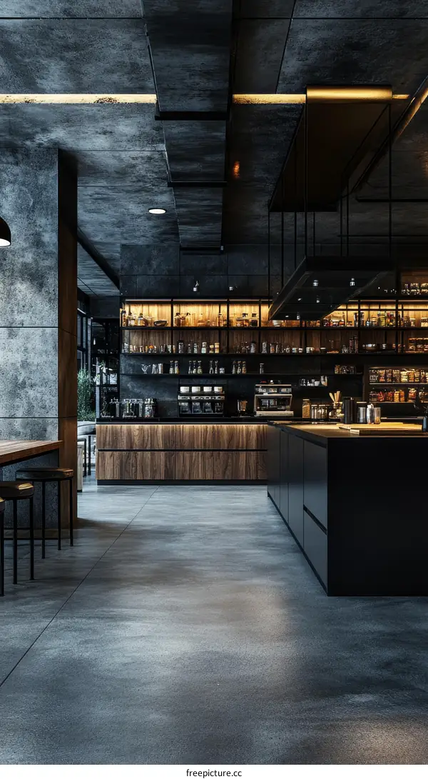 Modern Industrial Coffee Shop Interior Design