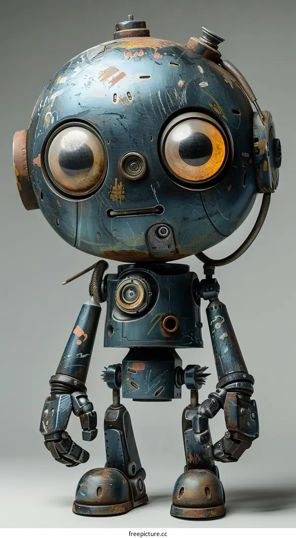 Blue Steampunk Robot