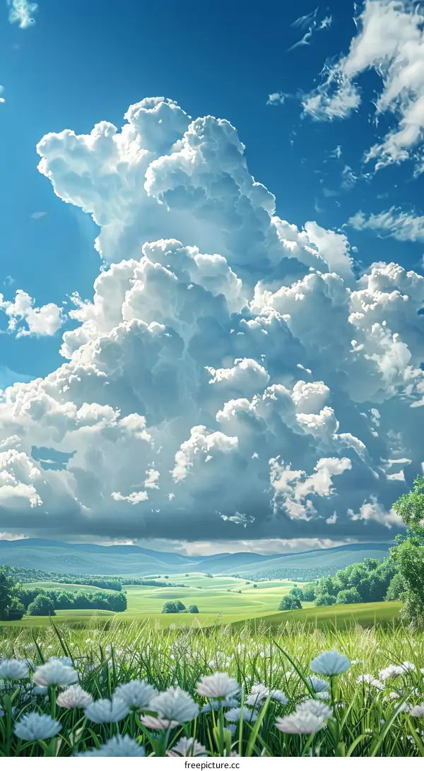 Stunning Countryside Landscape Under a Dramatic Sky