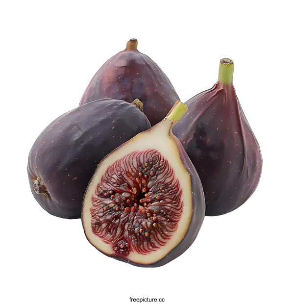 [Transparent Background PNG]Fresh figs on white background