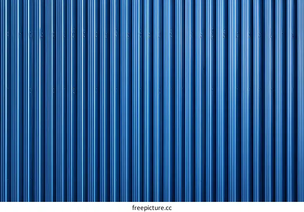 Blue Corrugated Metal Wall Texture