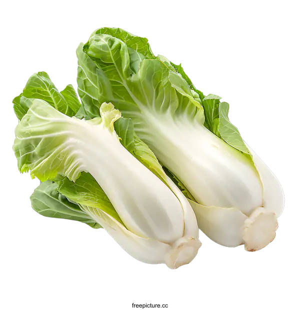 [Transparent Background PNG]two white cabbages