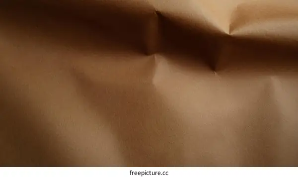 Brown Crumpled Paper Texture Background