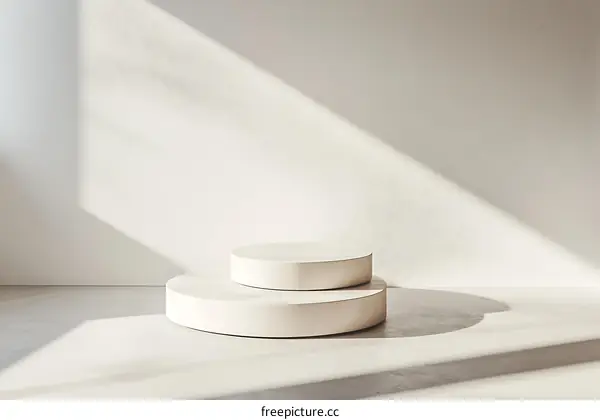 Minimalist White Product Display Podium