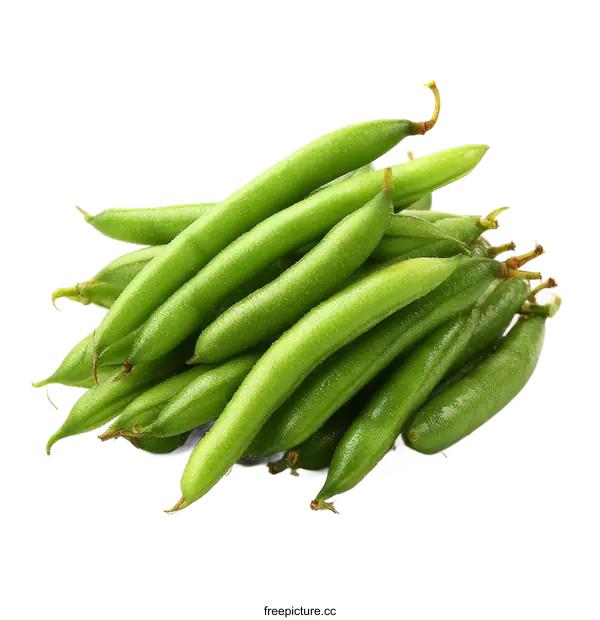 [Transparent Background PNG]Fresh Green Beans Close-up Image