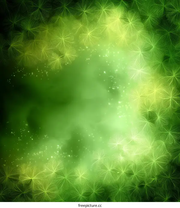 Abstract Green Floral Background Design