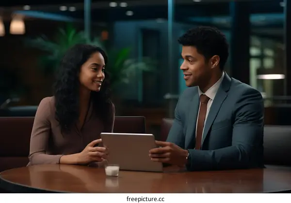 Business meeting in a modern office