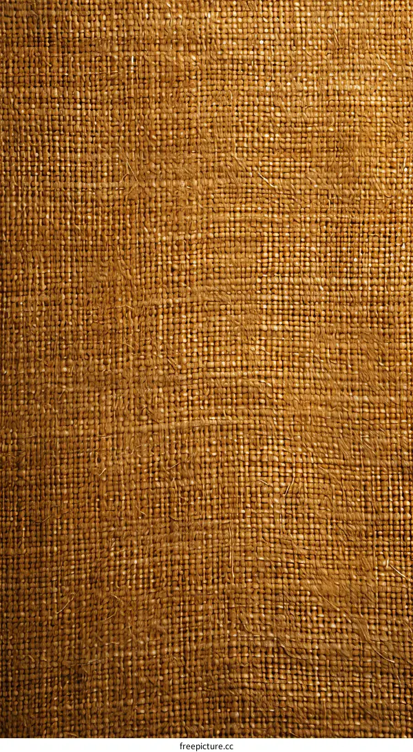 Closeup of brown sackcloth fabric texture background