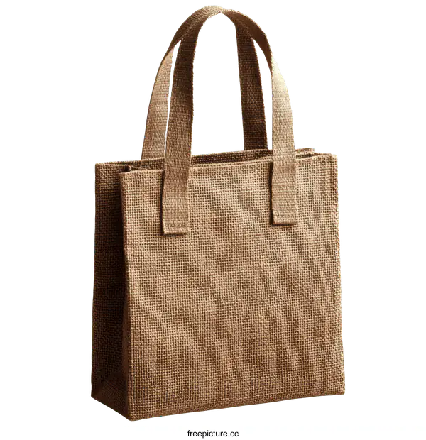 [Transparent Background PNG]Simple and Elegant Jute Shopping Tote Bag