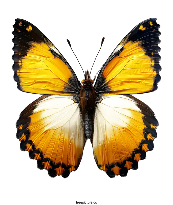 [Transparent Background PNG]A beautiful Morpho butterfly with a white background
