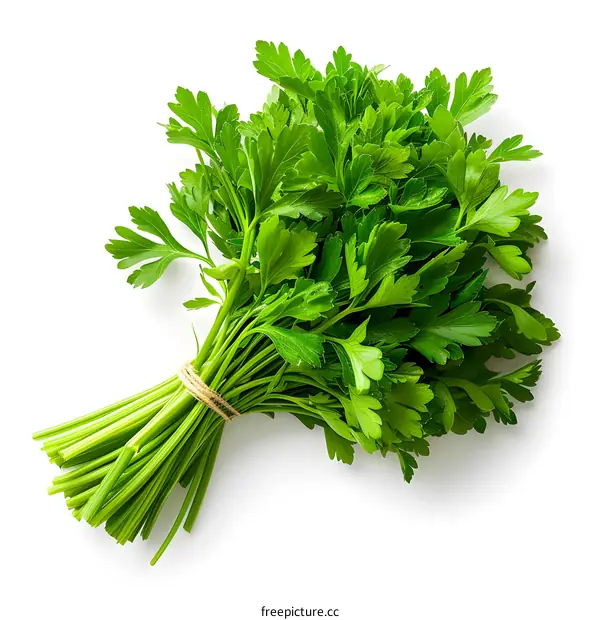 A bunch of fresh parsley