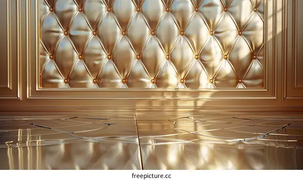 Luxury Gold Upholstered Wall and Floor