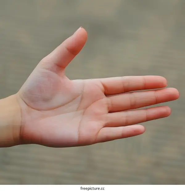 An open hand with the palm facing up