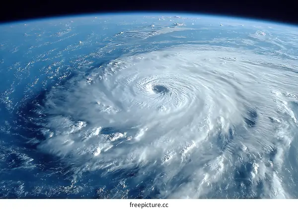 Satellite View of a Powerful Hurricane