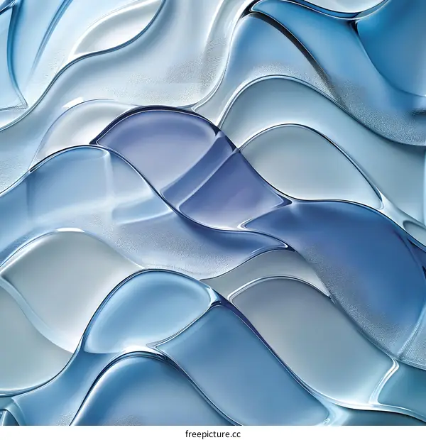 Abstract Blue and White Wavy Background