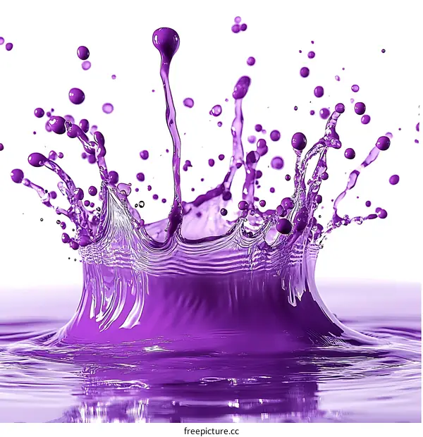 Purple Liquid Splash Crown