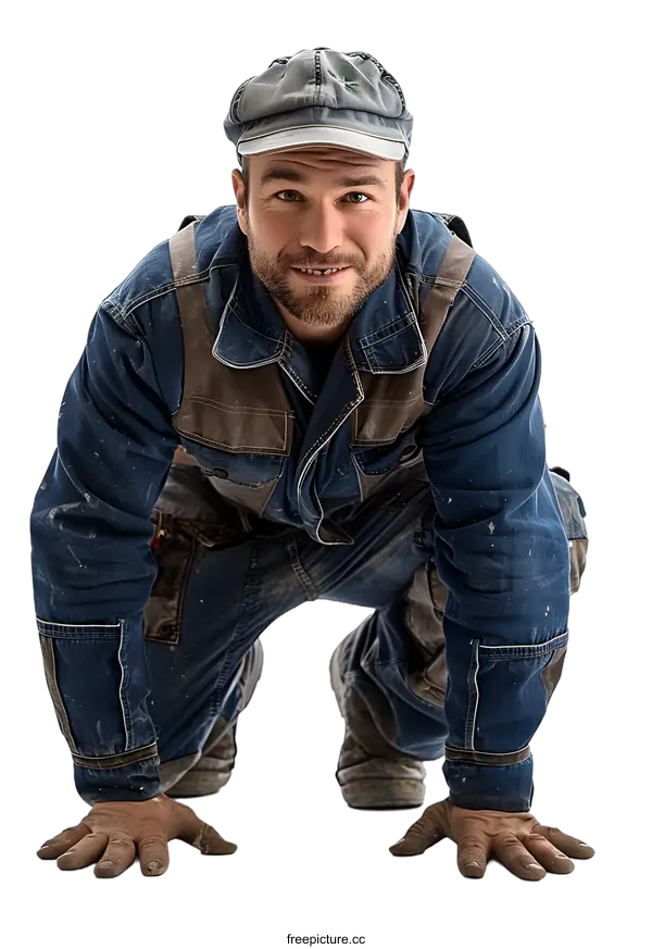 [Transparent Background PNG]Construction Worker Ready to Work