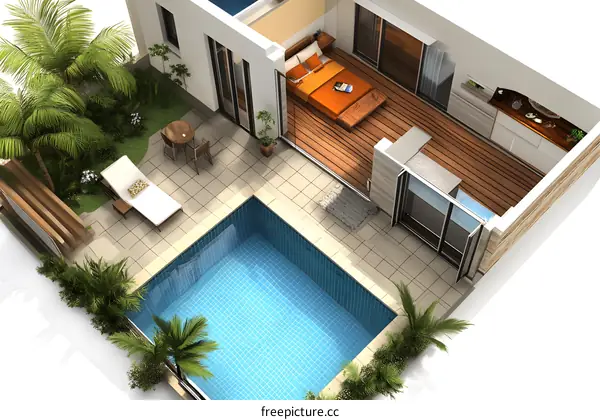 Modern Villa With Swimming Pool and Patio