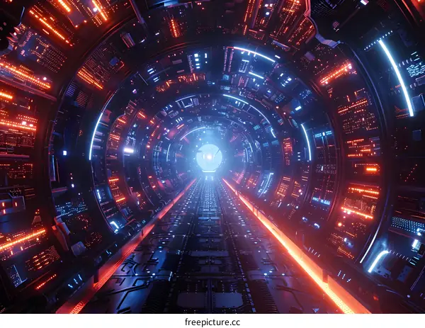 Neon Futuristic Tunnel