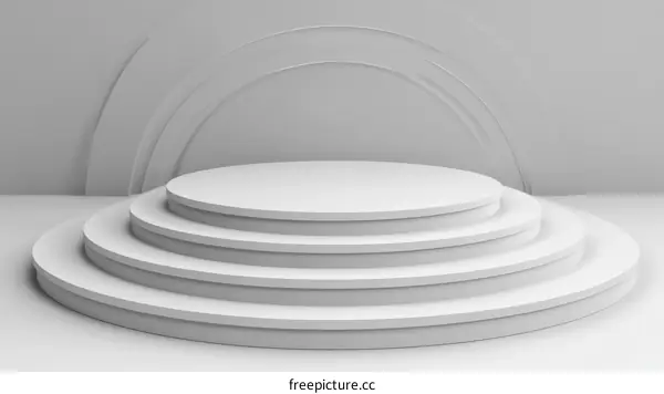 Abstract White Stage Display Platform Design