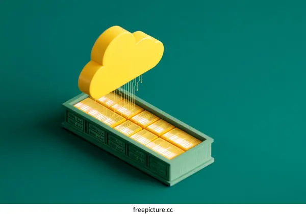 Cloud Computing Data Storage Illustration