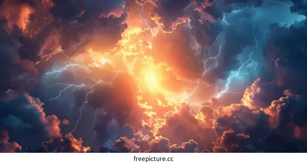 Storm Clouds and Lightning