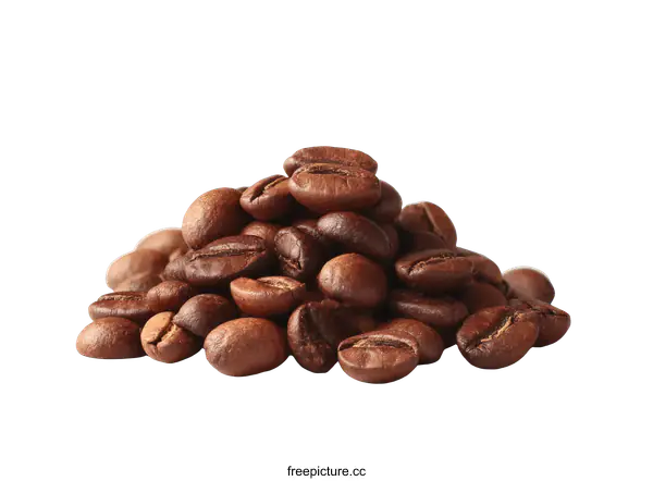 [Transparent Background PNG]Close-up Pile of Roasted Coffee Beans