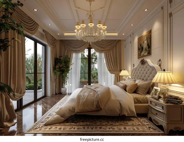 Luxury Bedroom Interior Design Illustration