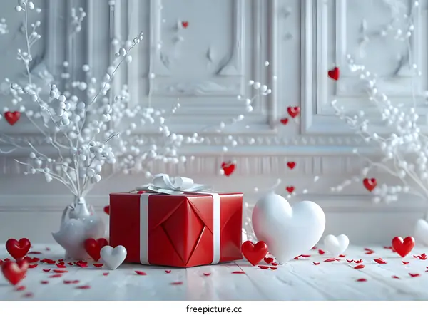 A beautiful background image for White Valentines Day