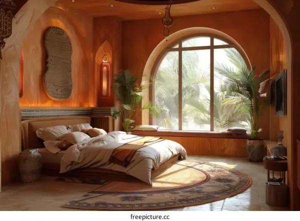 Cozy Arabic Style Bedroom Interior Design