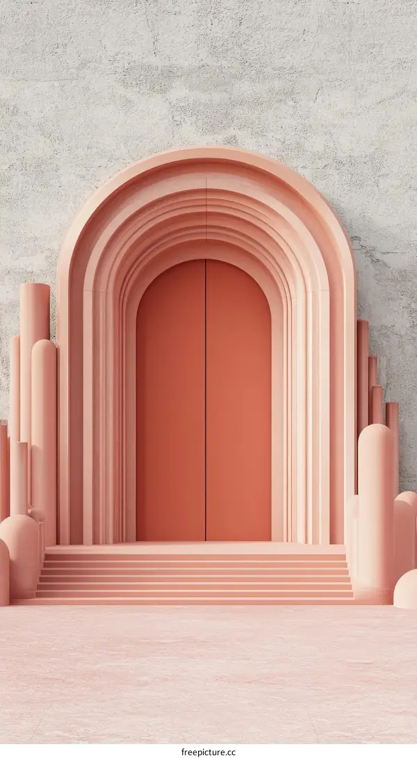 Minimalist Archway Entrance Illustration