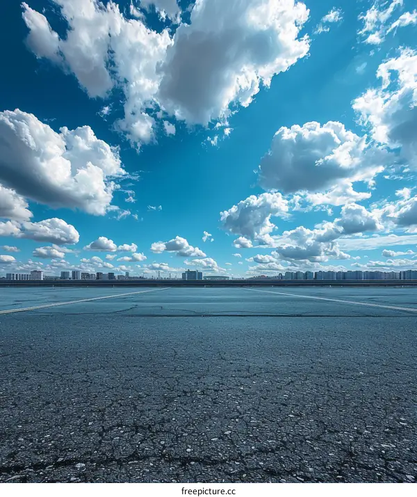 Empty Parking Lot on a Sunny Day