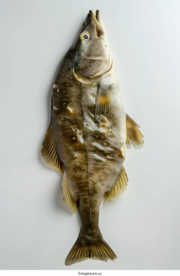 Freshly Caught Fish on White Background