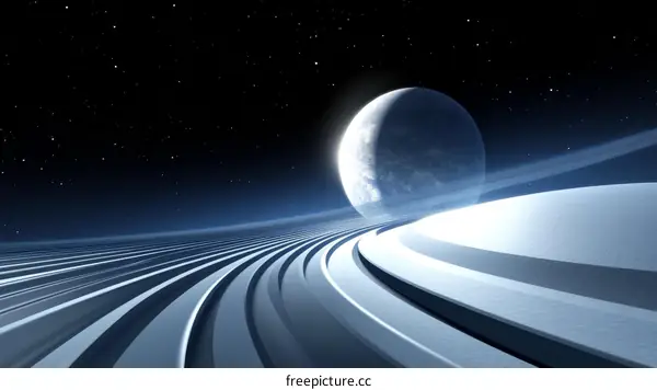 Abstract Space Planet Rings