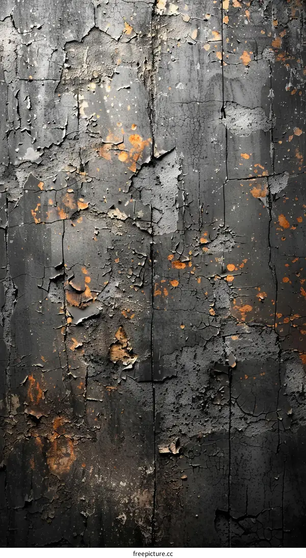 Weathered Wood Texture with Cracks and Peeling Paint