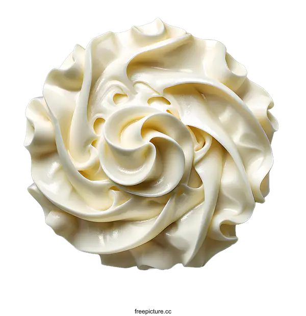 [Transparent Background PNG]Swirl of White Frosting